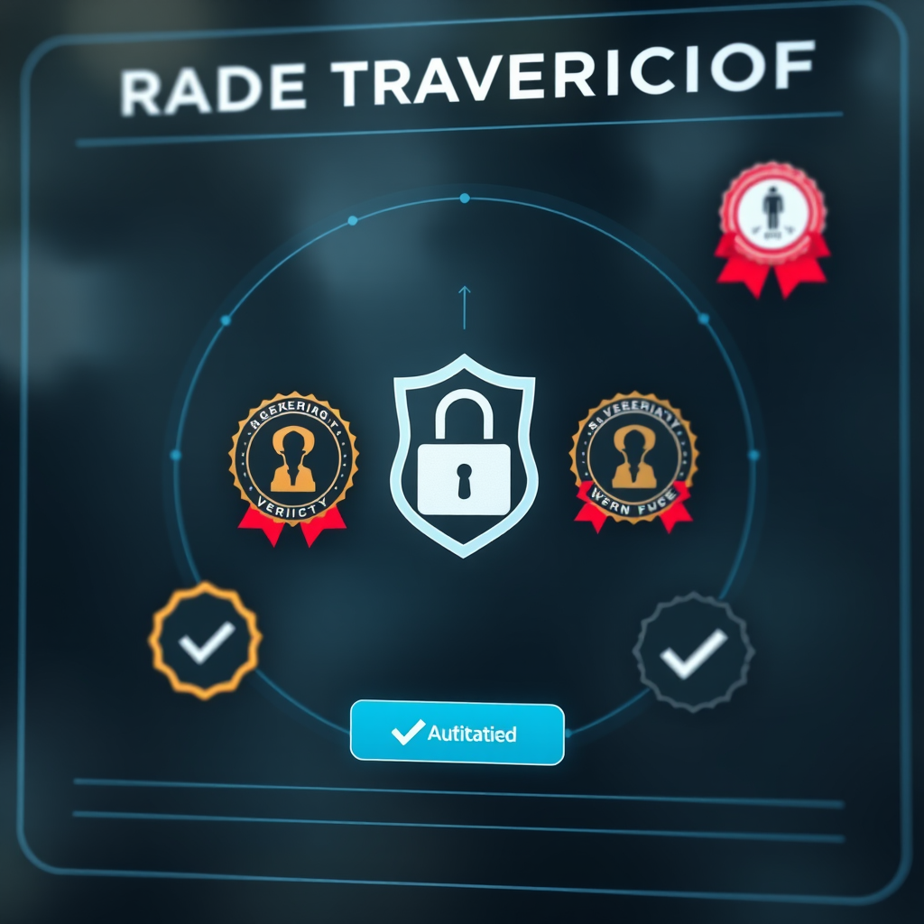 Professional trade verification interface showing CS2 skin authentication process with security badges and verification checkmarks
