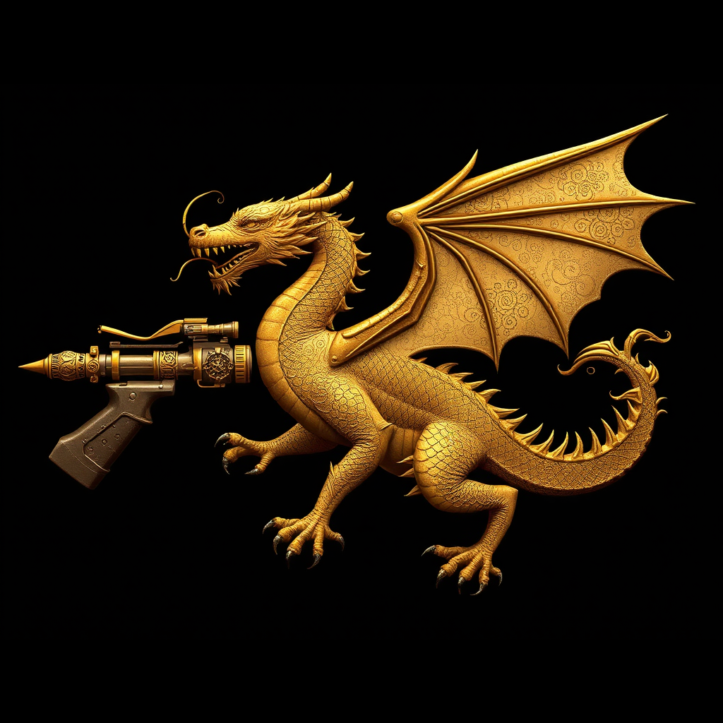 AWP Dragon Lore CS2 skin featuring golden dragon artwork and intricate medieval-inspired design elements