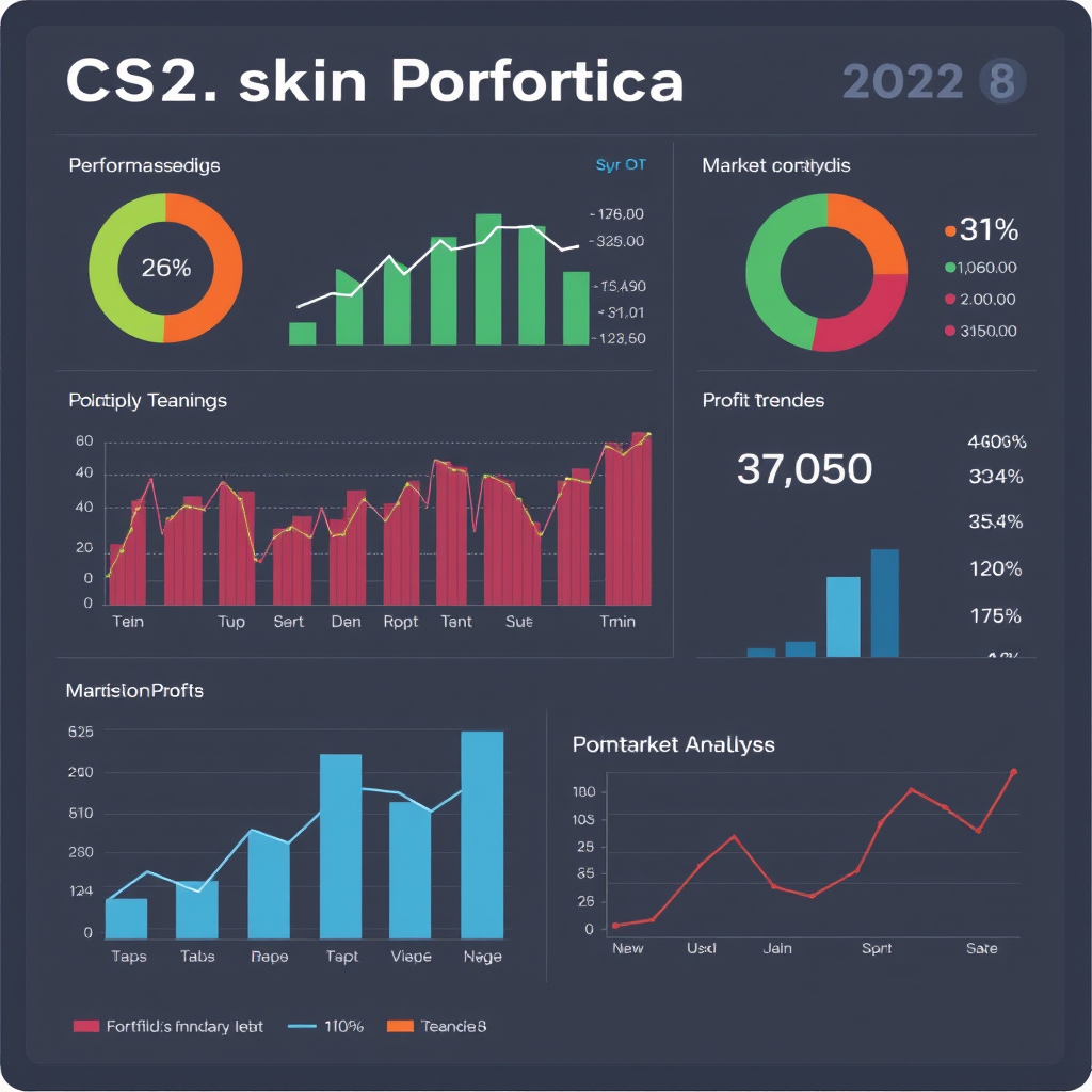 CS2 skin portfolio analytics chart showing performance metrics, profit trends, and market analysis data visualization